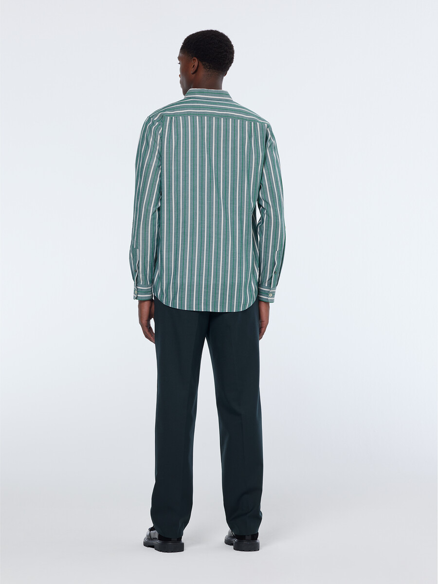camicia a righe dobby vestibilità regolare