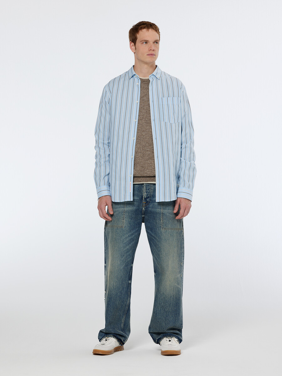 camicia a righe dobby vestibilità regolare
