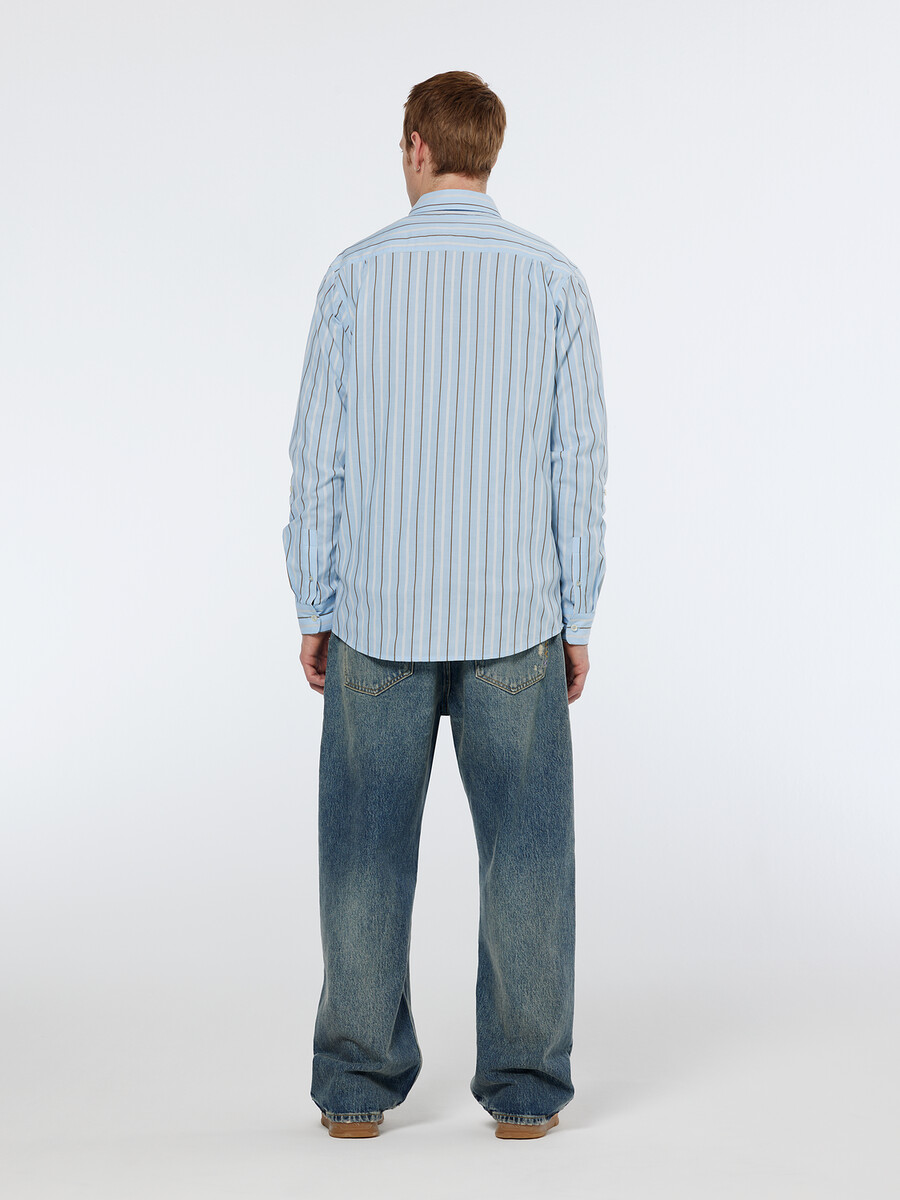 camicia a righe dobby vestibilità regolare