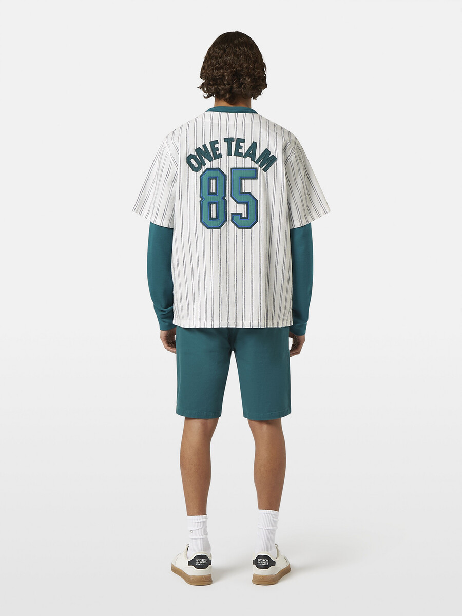 maglietta da baseball a maniche corte dal taglio rilassato