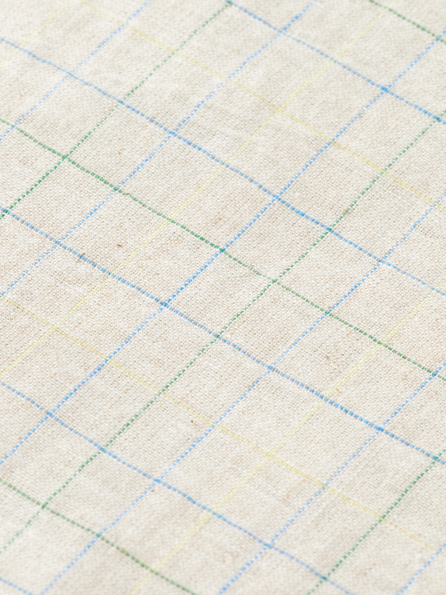 camicia a quadri tinta in filo dal taglio rilassato