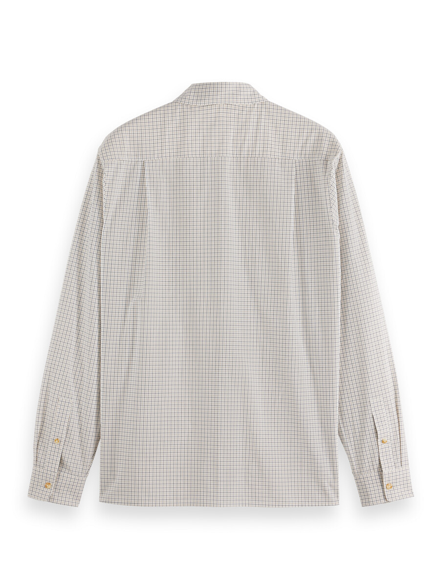 camicia a quadri microtinto in filo dalla vestibilità rilassata