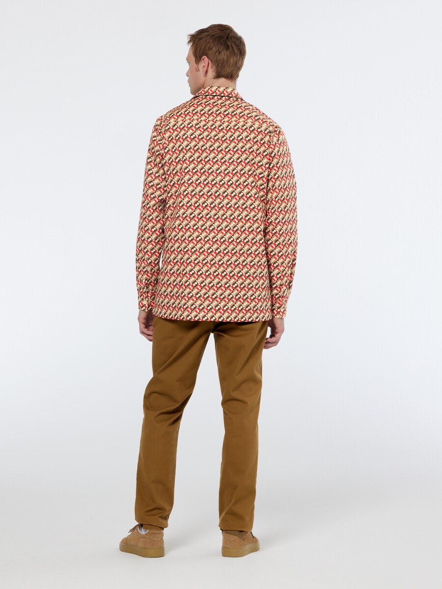 camicia con stampa geometrica vestibilità regolare