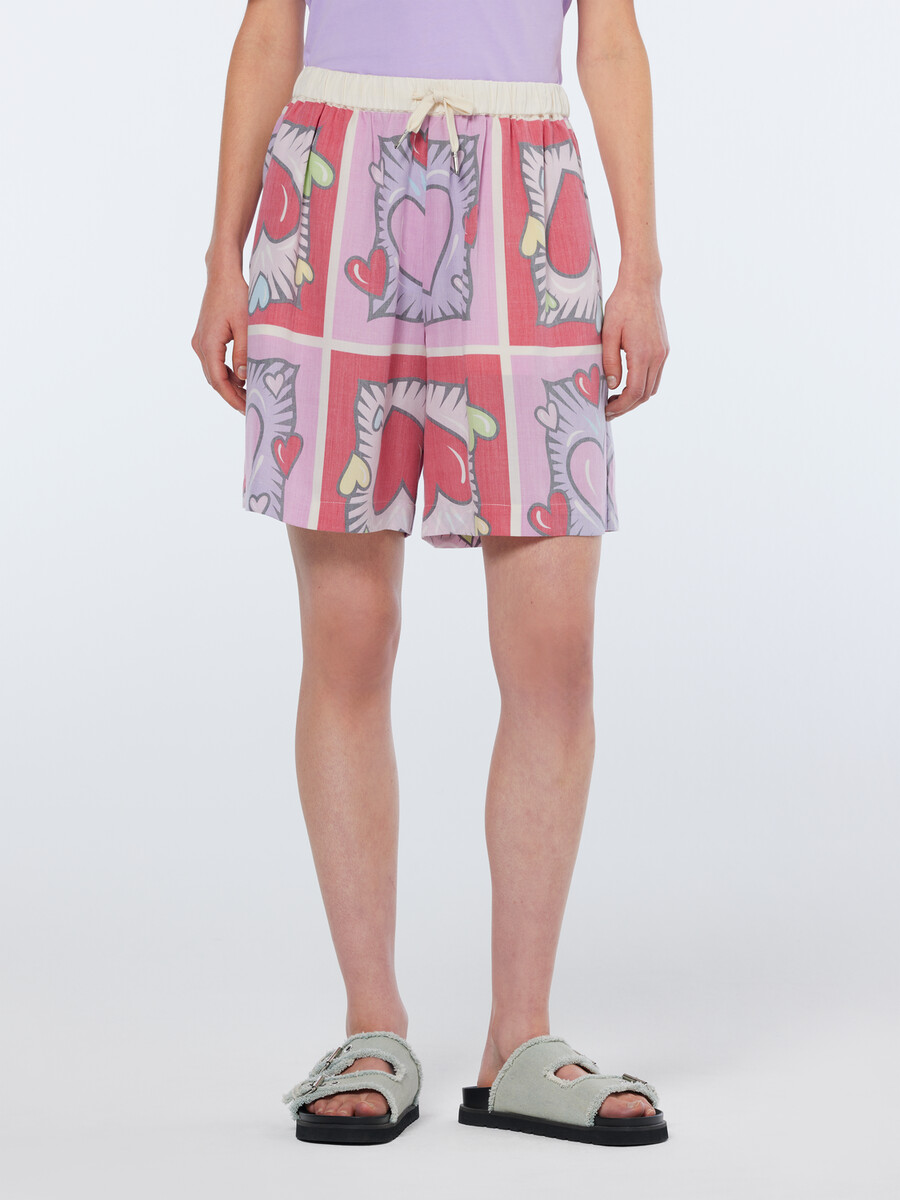 pantaloncini corti con stampa a cuore scotch soda x burton morris