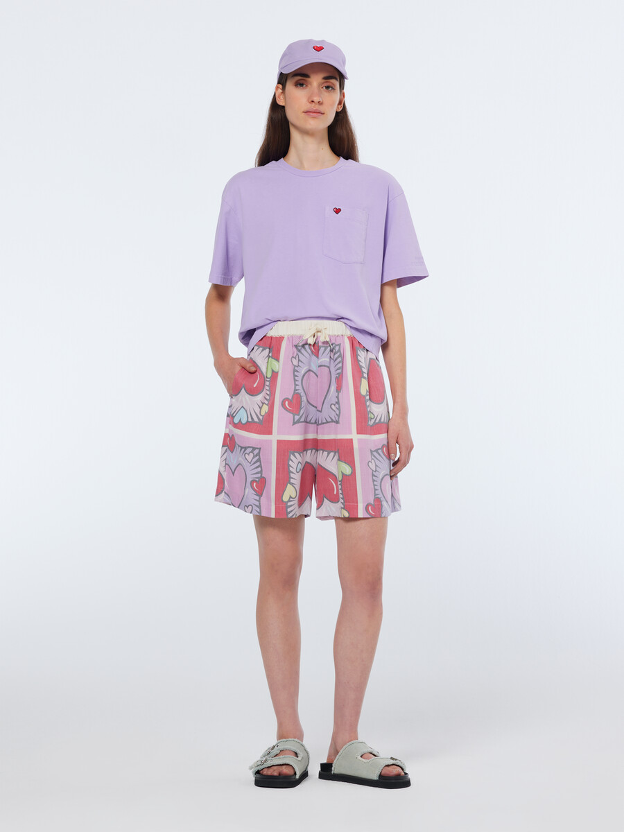pantaloncini corti con stampa a cuore scotch soda x burton morris