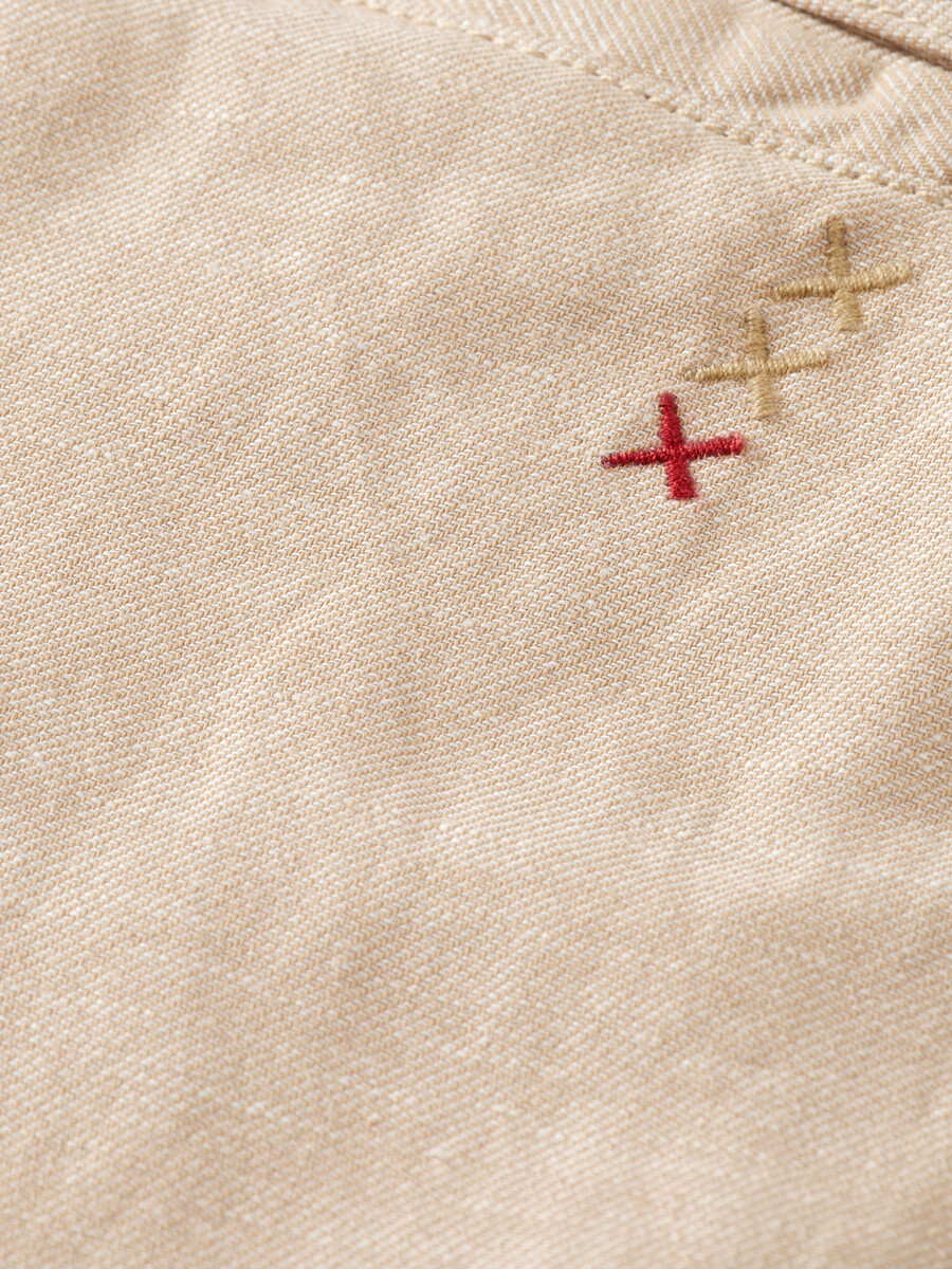bermuda in twill di cotone e lino preferiti