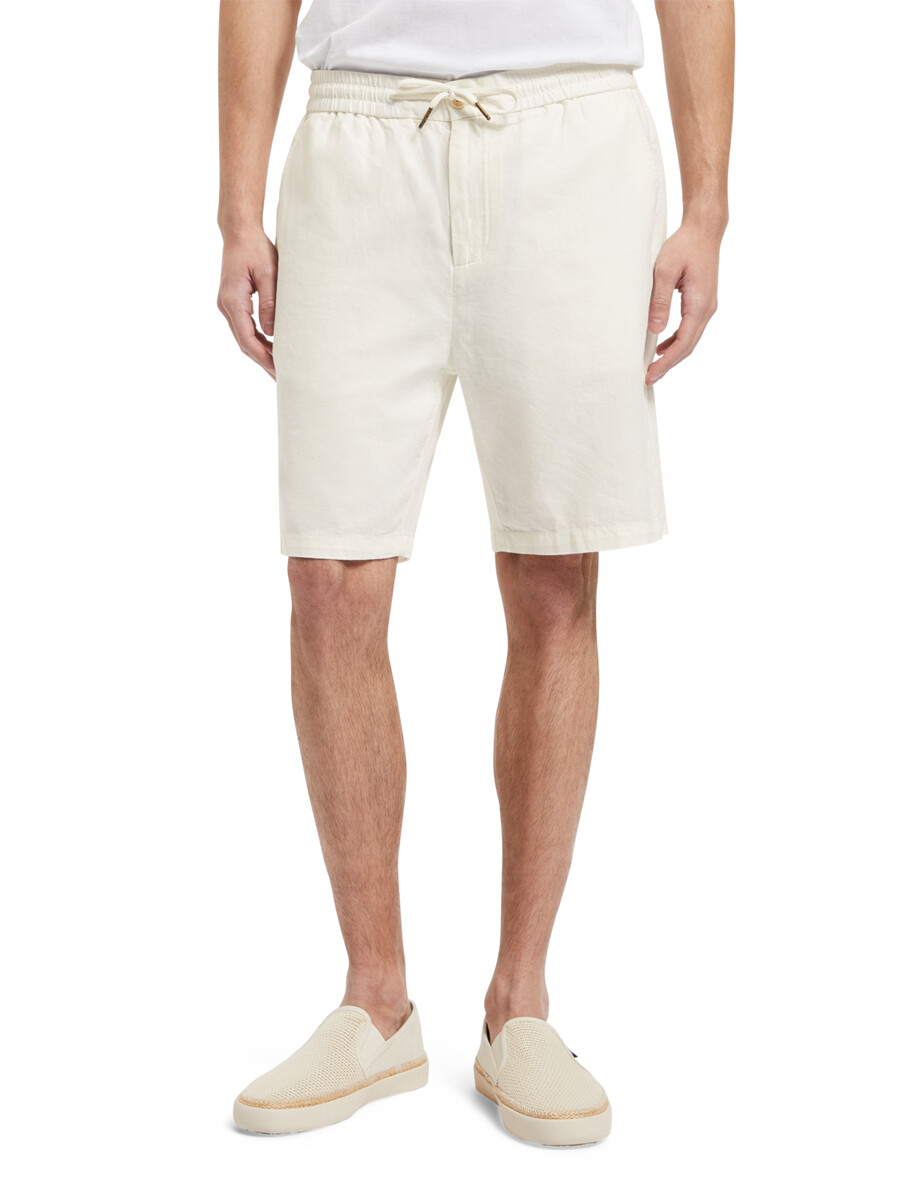 bermuda in twill di cotone e lino preferiti