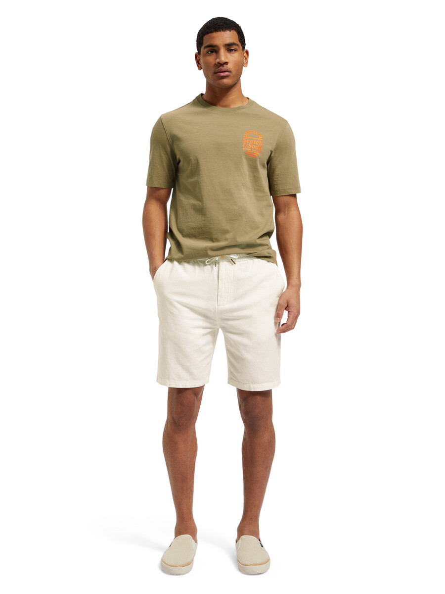 bermuda in twill di cotone e lino preferiti