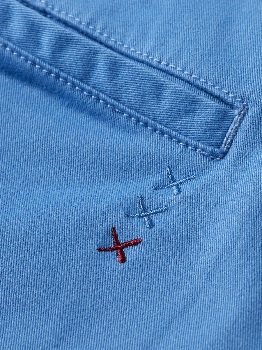 pantaloncini corti in misto cotone lavato stuart dalla vestibilità regolare
