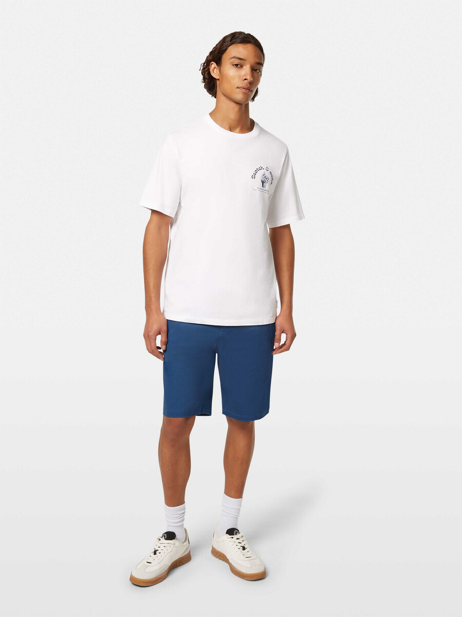pantaloncini chino in twill di misto cotone lavato stuart