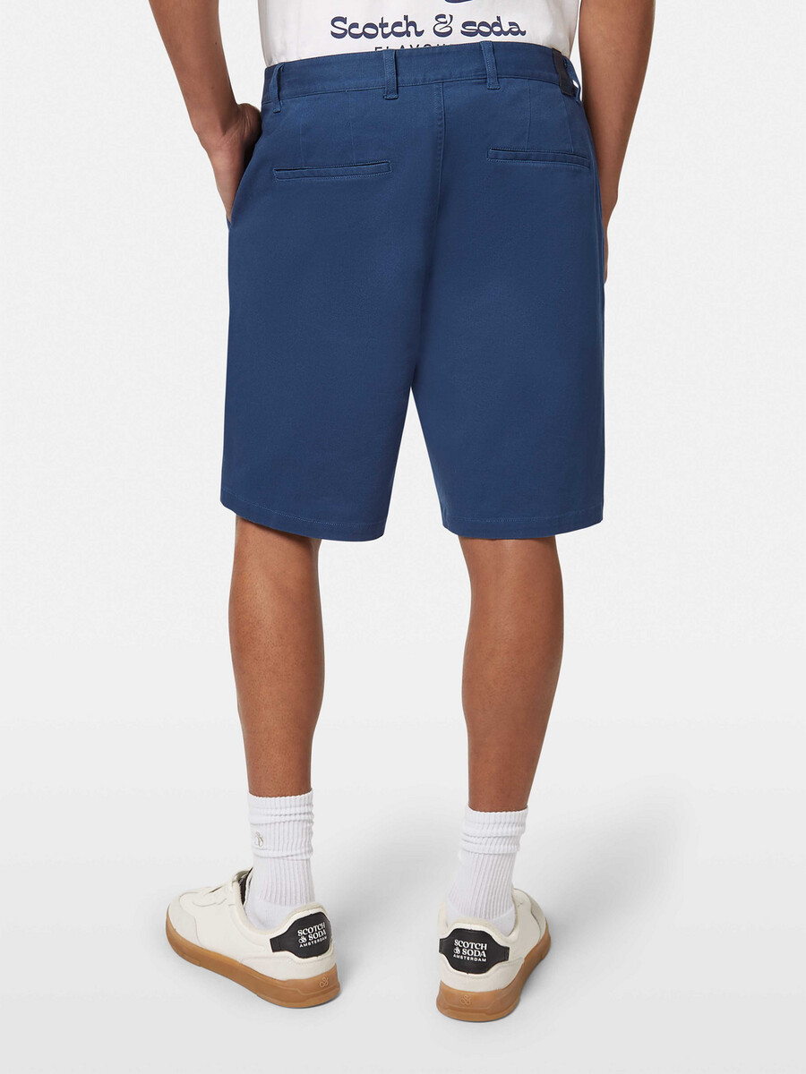 pantaloncini chino in twill di misto cotone lavato stuart