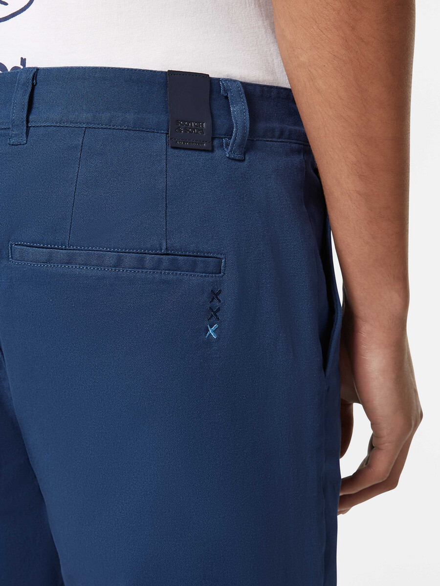 pantaloncini chino in twill di misto cotone lavato stuart