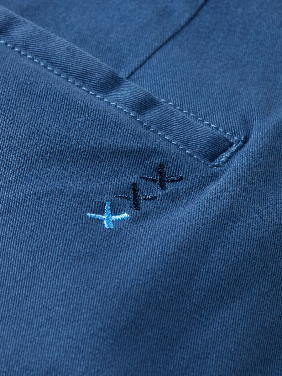 pantaloncini chino in twill di misto cotone lavato stuart