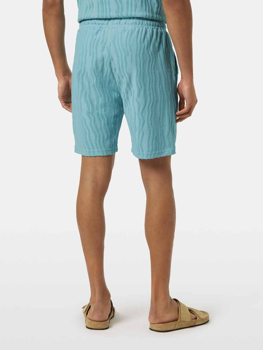 pantaloncini in spugna di cotone jacquard