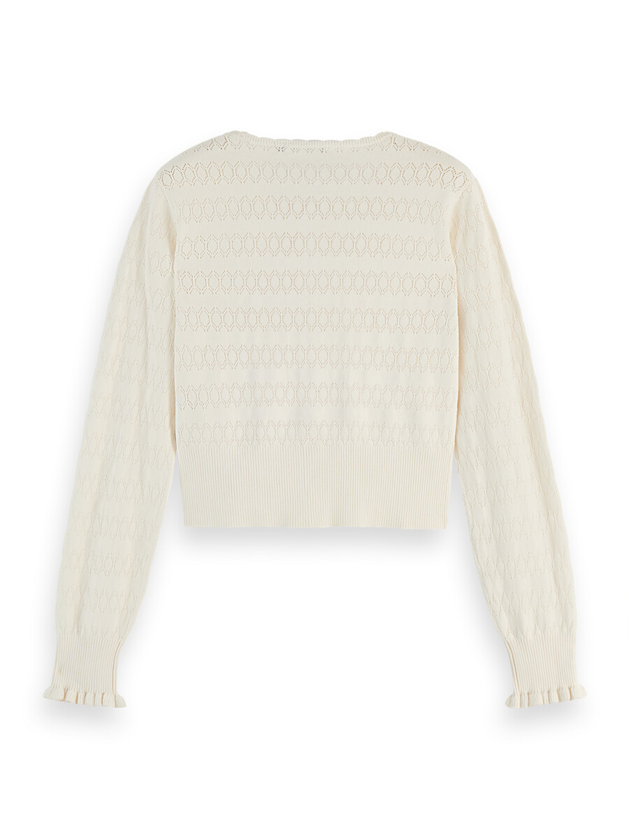 cardigan a punto traforato
