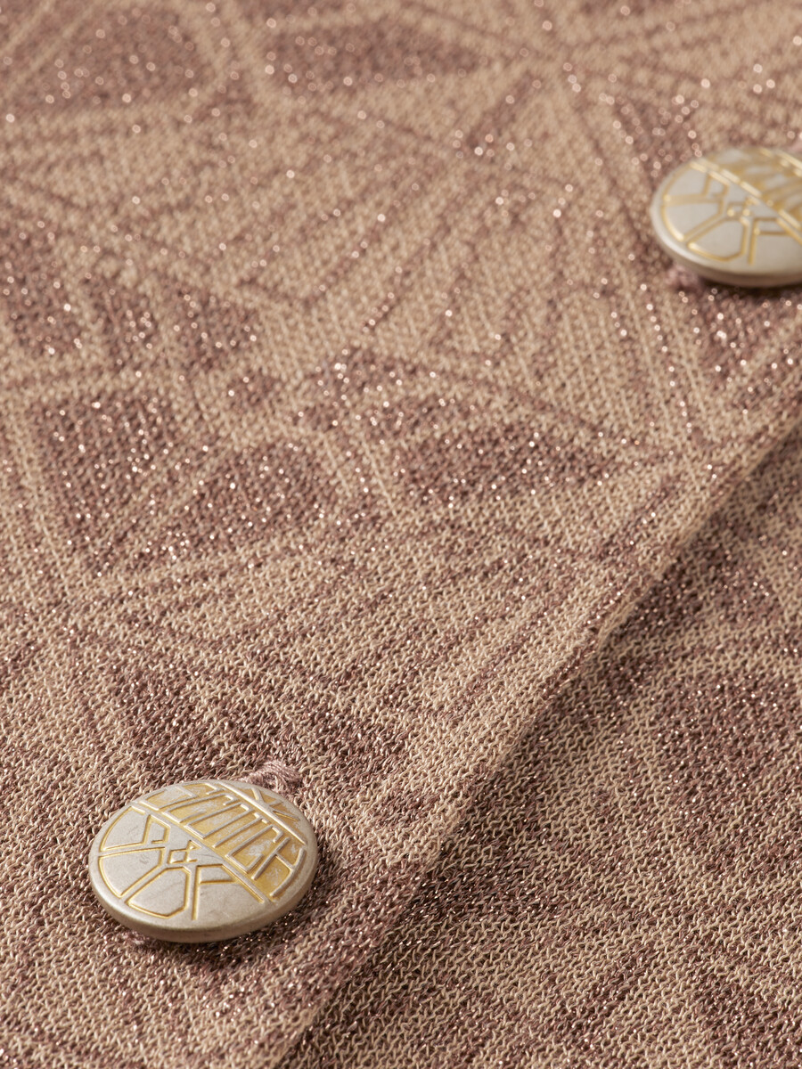 giacca in maglia jacquard con monogramma