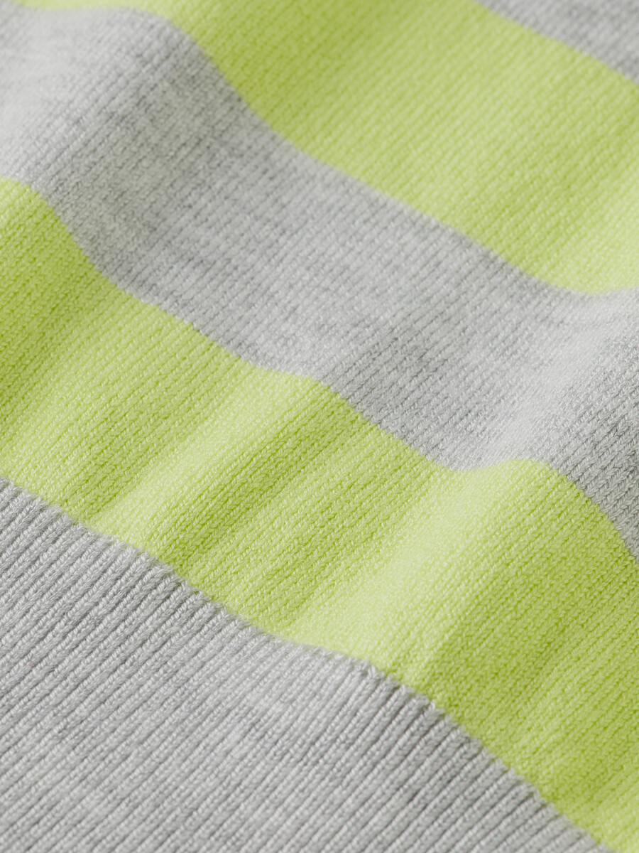 gilet in maglia rilassato con scollo rotondo a righe