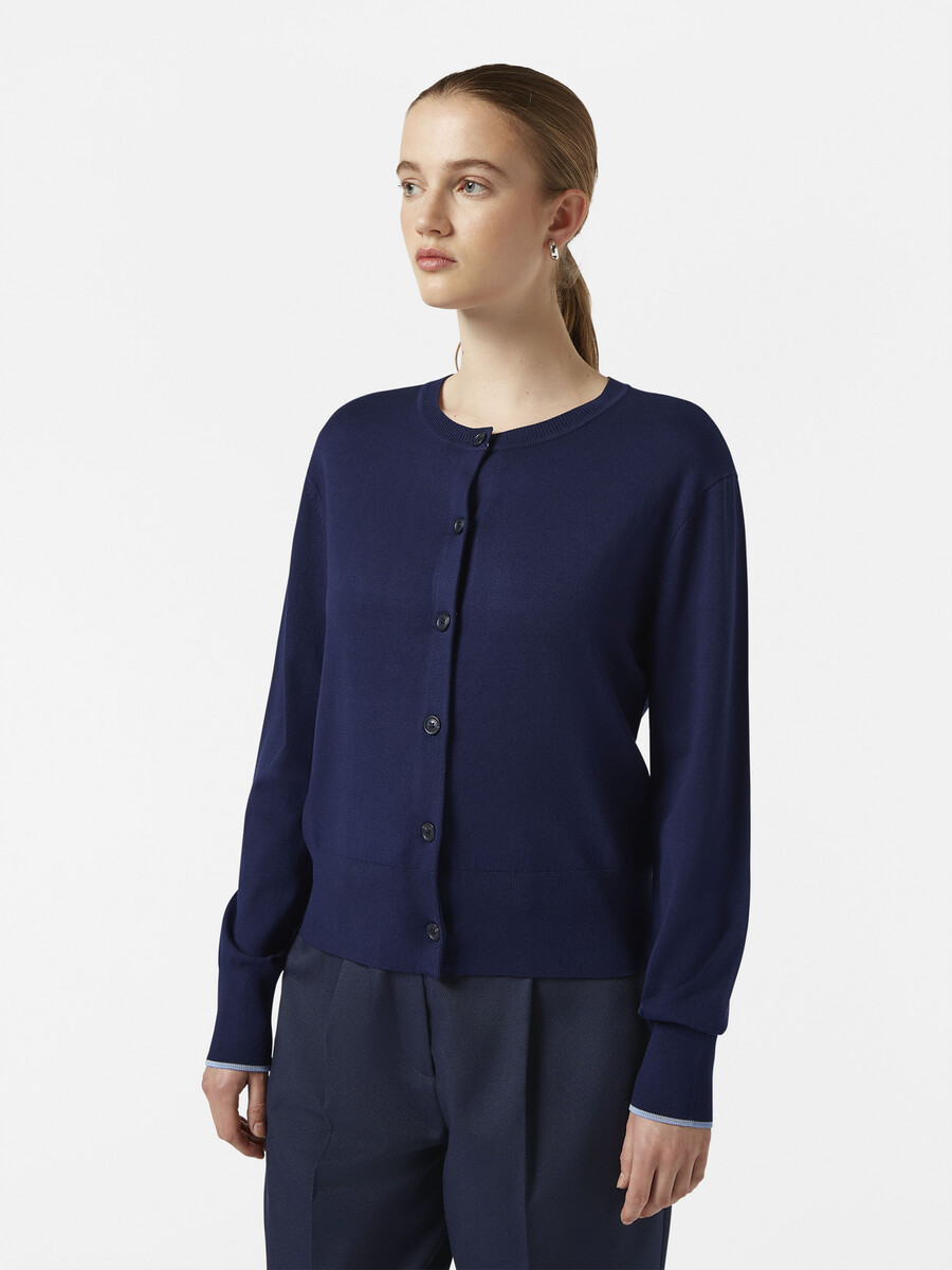 cardigan rilassato con scollo rotondo