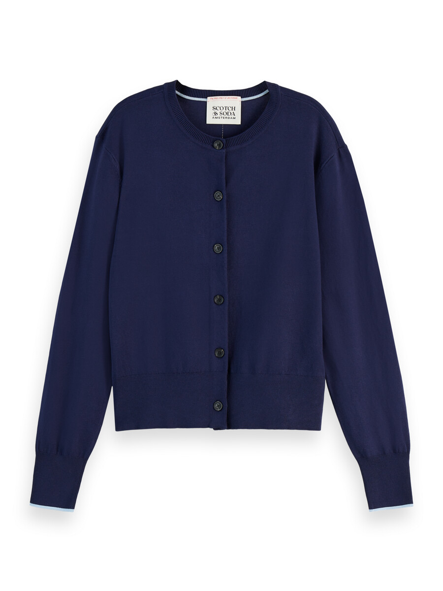 cardigan rilassato con scollo rotondo