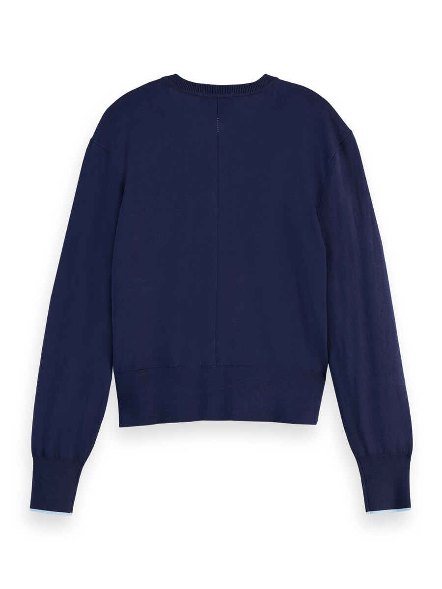 cardigan rilassato con scollo rotondo