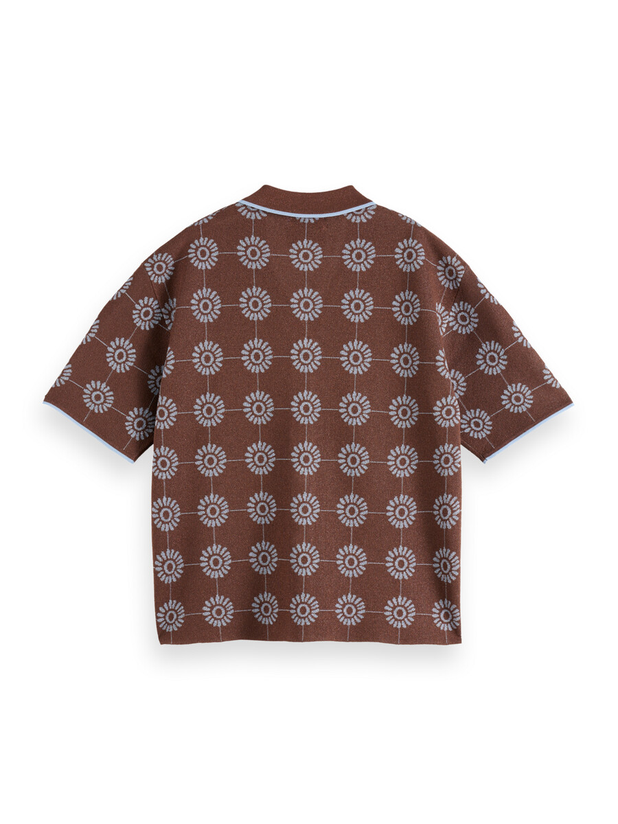 camicia in maglia jacquard