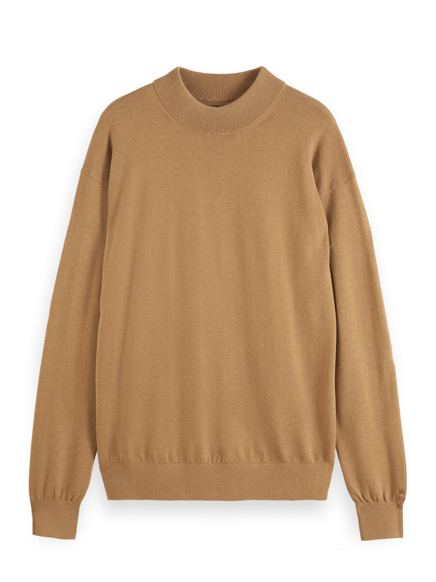essentials — maglione con collo alto e spalle scese