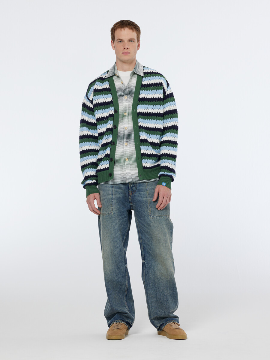 cardigan alluncinetto con spalle cadenti
