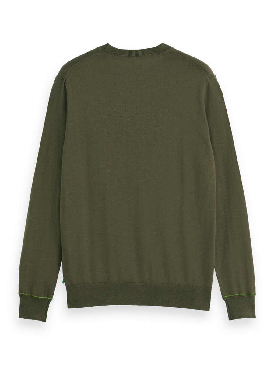 maglione girocollo regular fit in misto lino