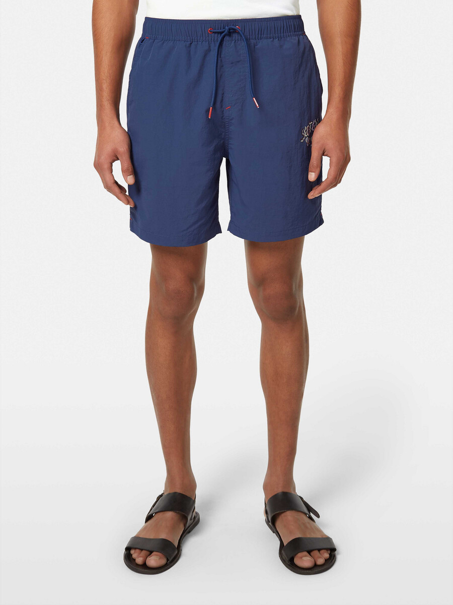costume da bagno corto di media lunghezza con logo