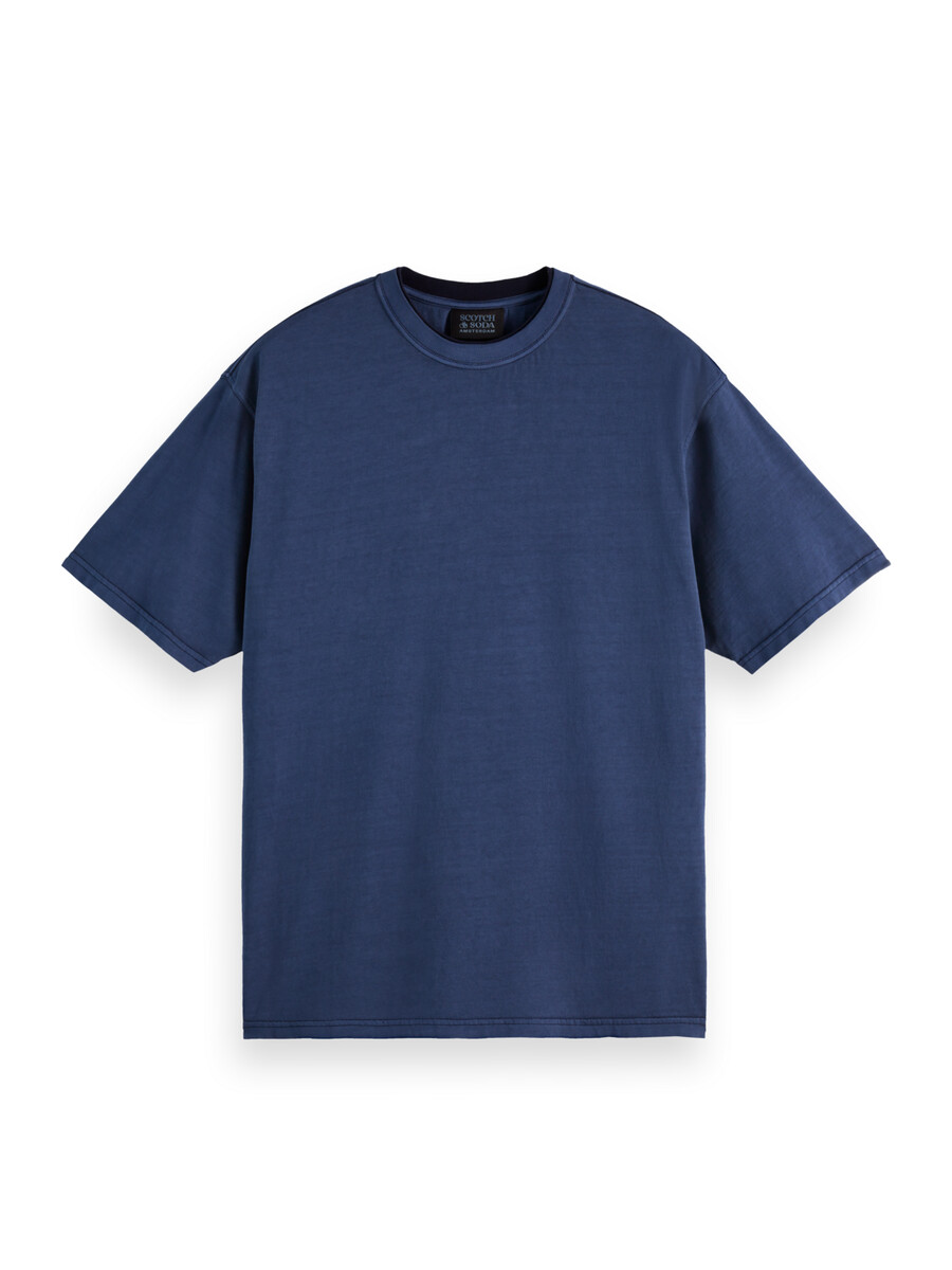 t-shirt vestibilità comoda con tintura in capo