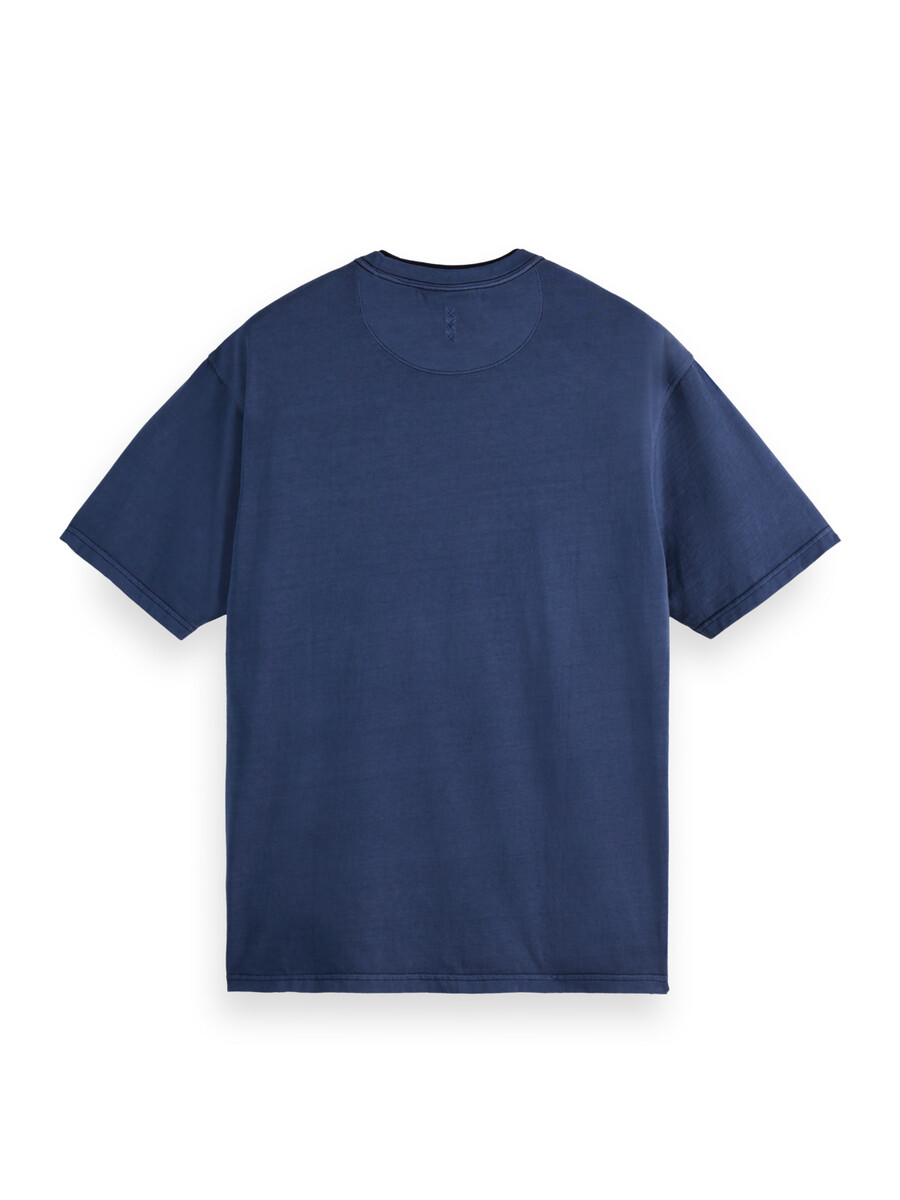 t-shirt vestibilità comoda con tintura in capo