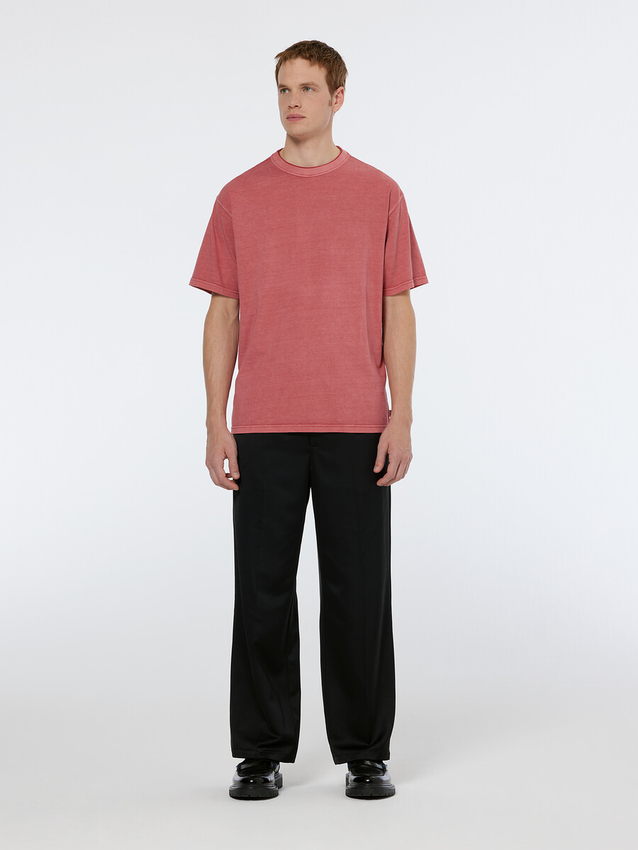 t-shirt vestibilità comoda con tintura in capo