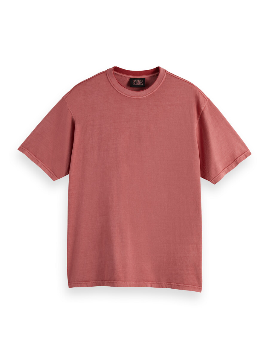 t-shirt vestibilità comoda con tintura in capo
