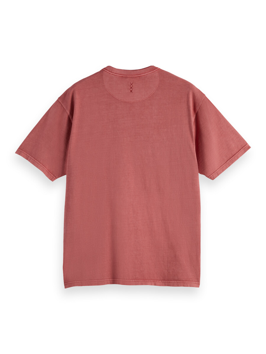 t-shirt vestibilità comoda con tintura in capo
