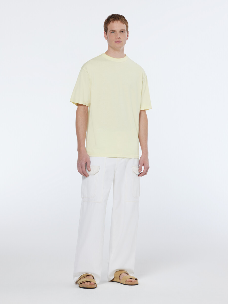 t-shirt vestibilità comoda con tintura in capo