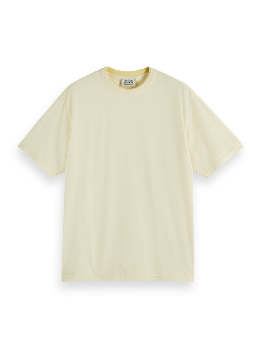 t-shirt vestibilità comoda con tintura in capo