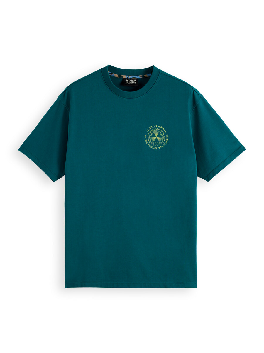 t-shirt vestibilità comoda con grafica del tennis club