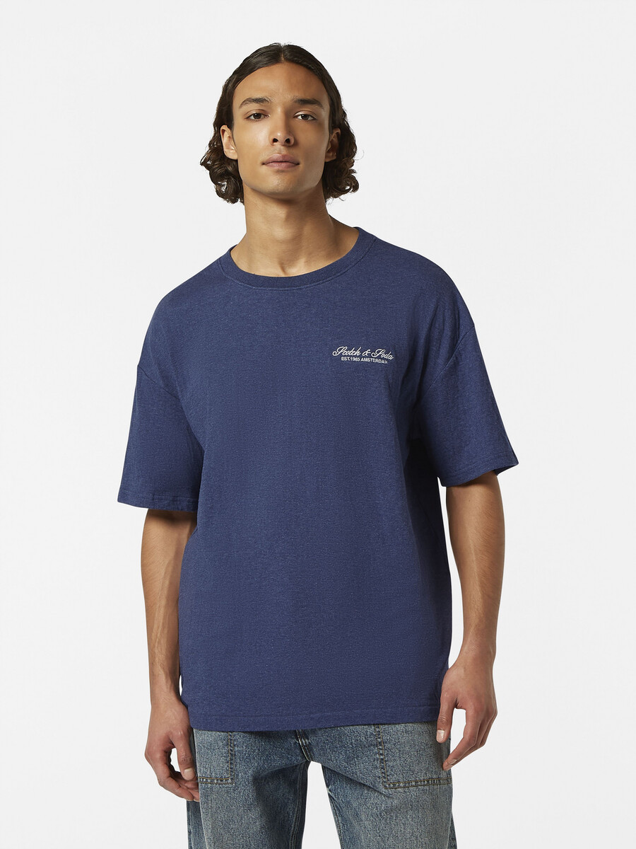 t-shirt con logo a vestibilità ampia e incollata