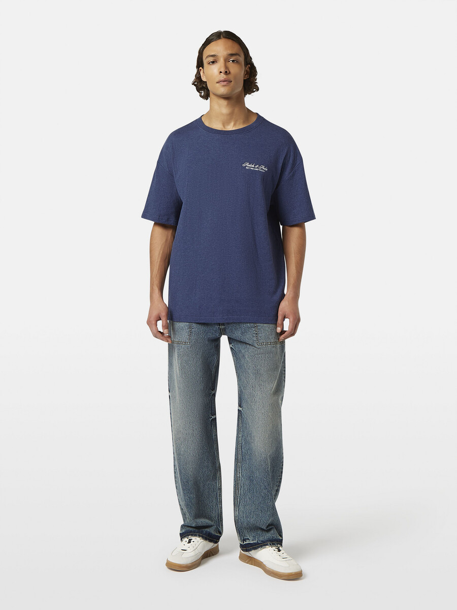 t-shirt con logo a vestibilità ampia e incollata