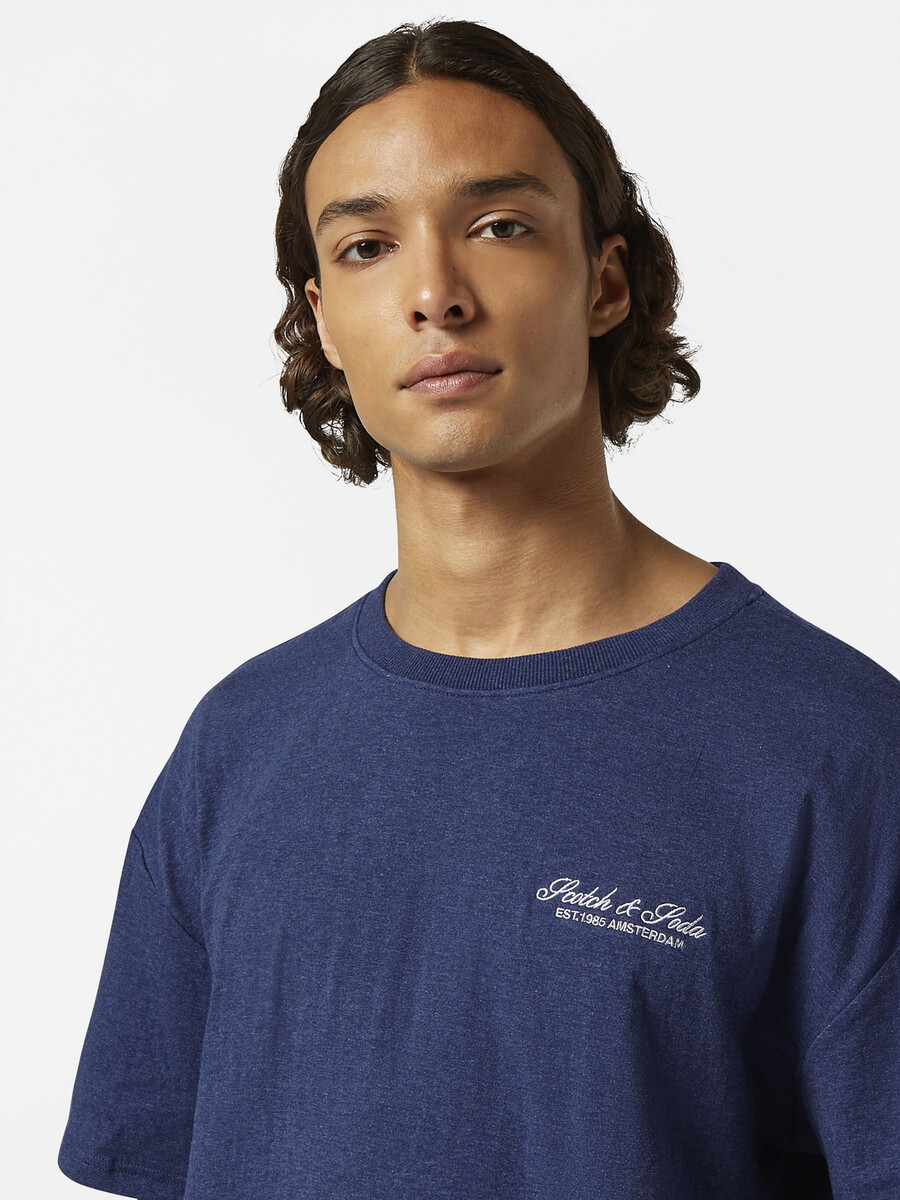 t-shirt con logo a vestibilità ampia e incollata
