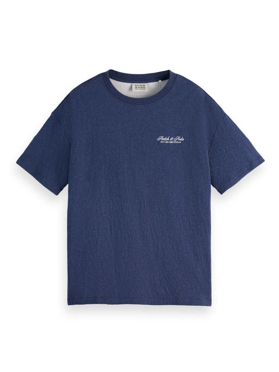 t-shirt con logo a vestibilità ampia e incollata