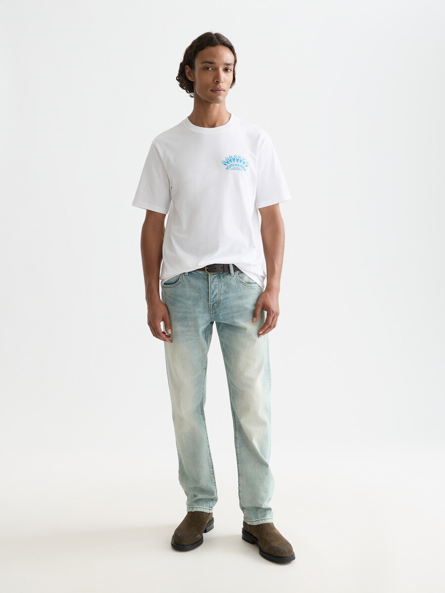 t-shirt regular fit con grafica anteriore e posteriore