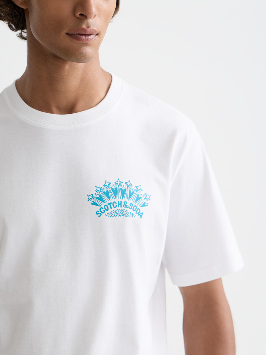 t-shirt regular fit con grafica anteriore e posteriore
