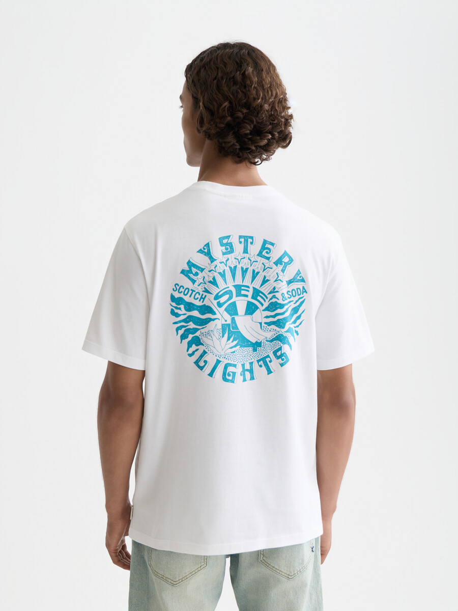 t-shirt regular fit con grafica anteriore e posteriore