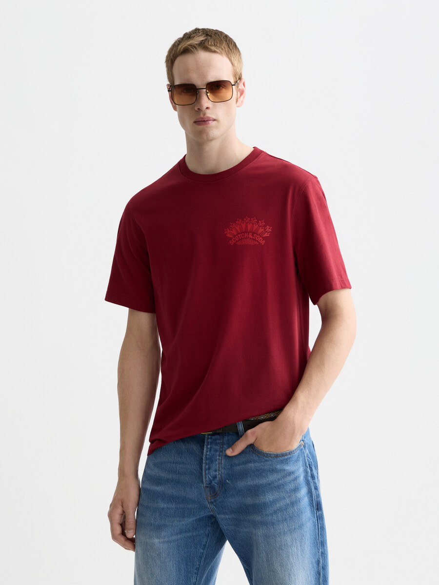 t-shirt regular fit con grafica anteriore e posteriore