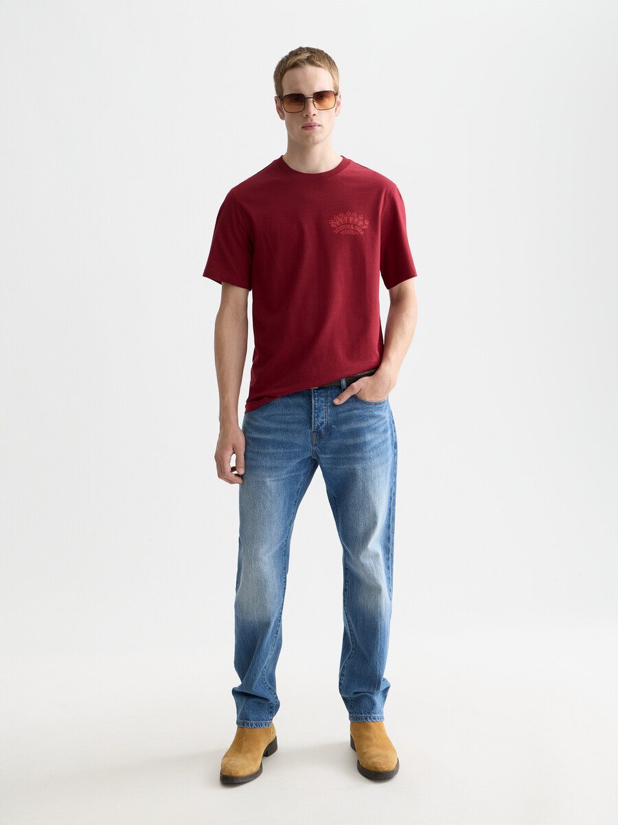 t-shirt regular fit con grafica anteriore e posteriore
