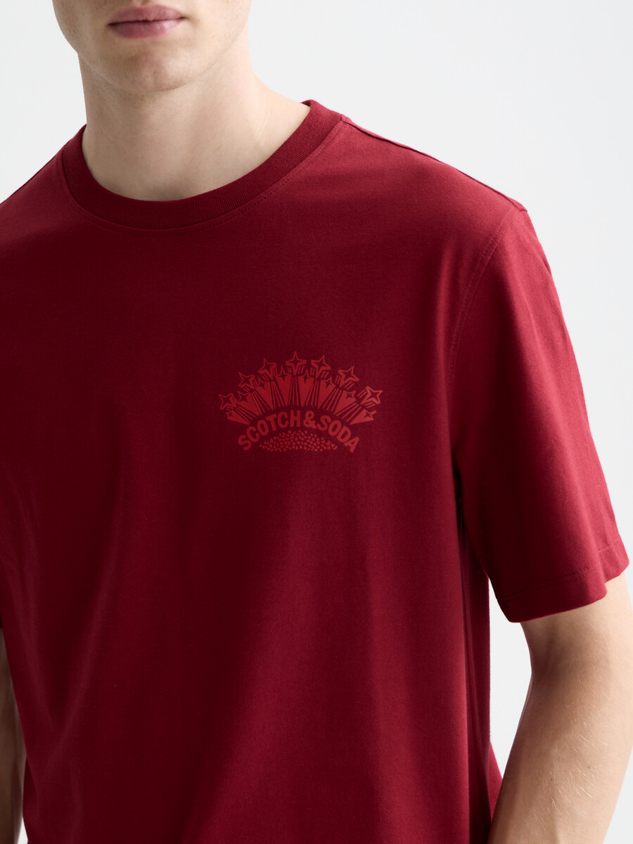 t-shirt regular fit con grafica anteriore e posteriore
