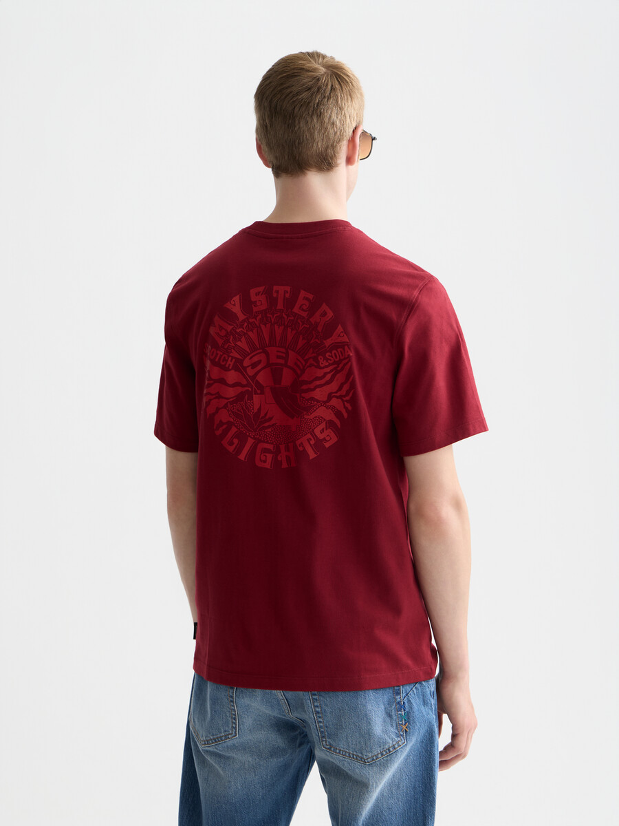 t-shirt regular fit con grafica anteriore e posteriore