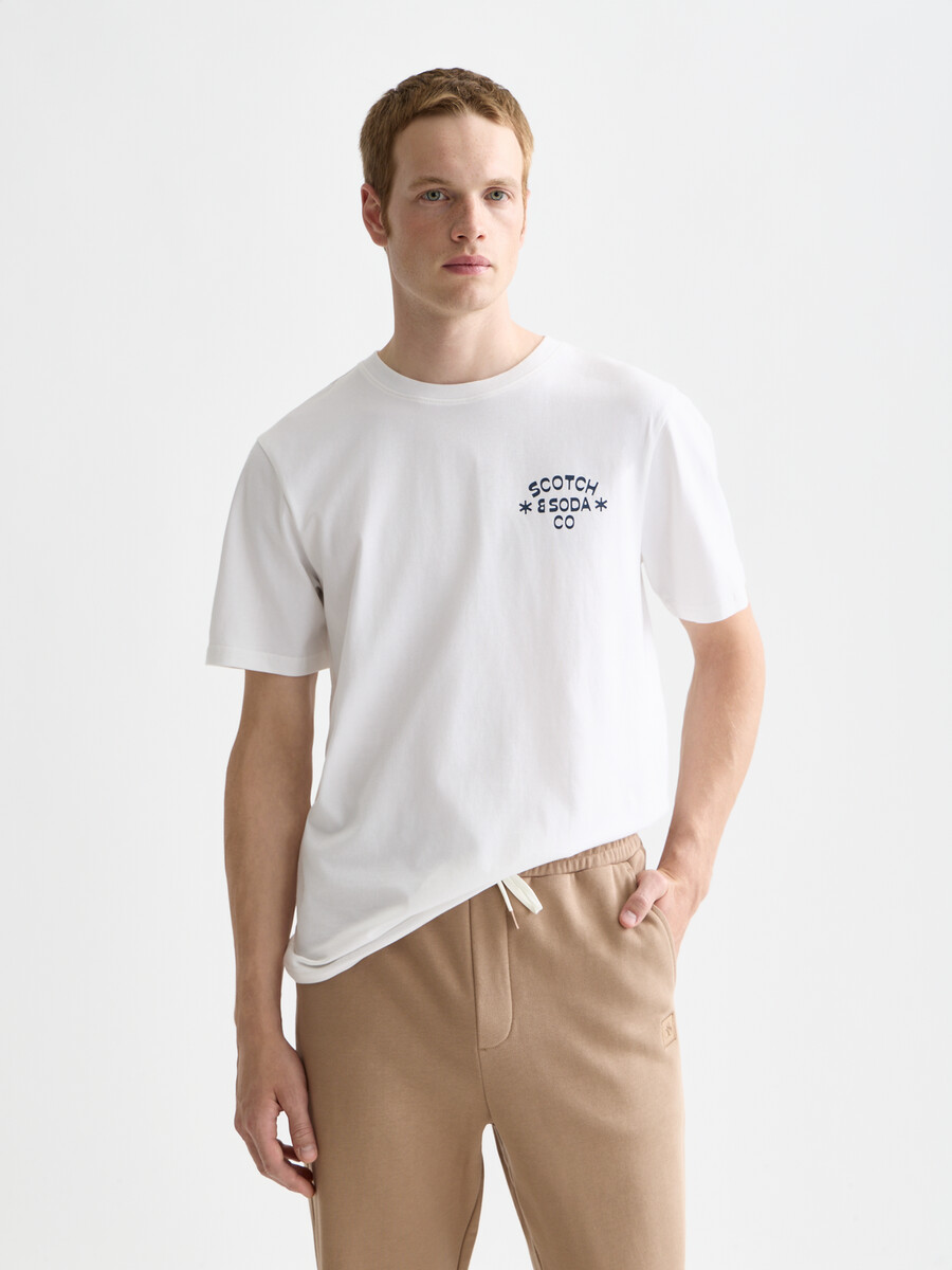 t-shirt regular fit con grafica sul petto