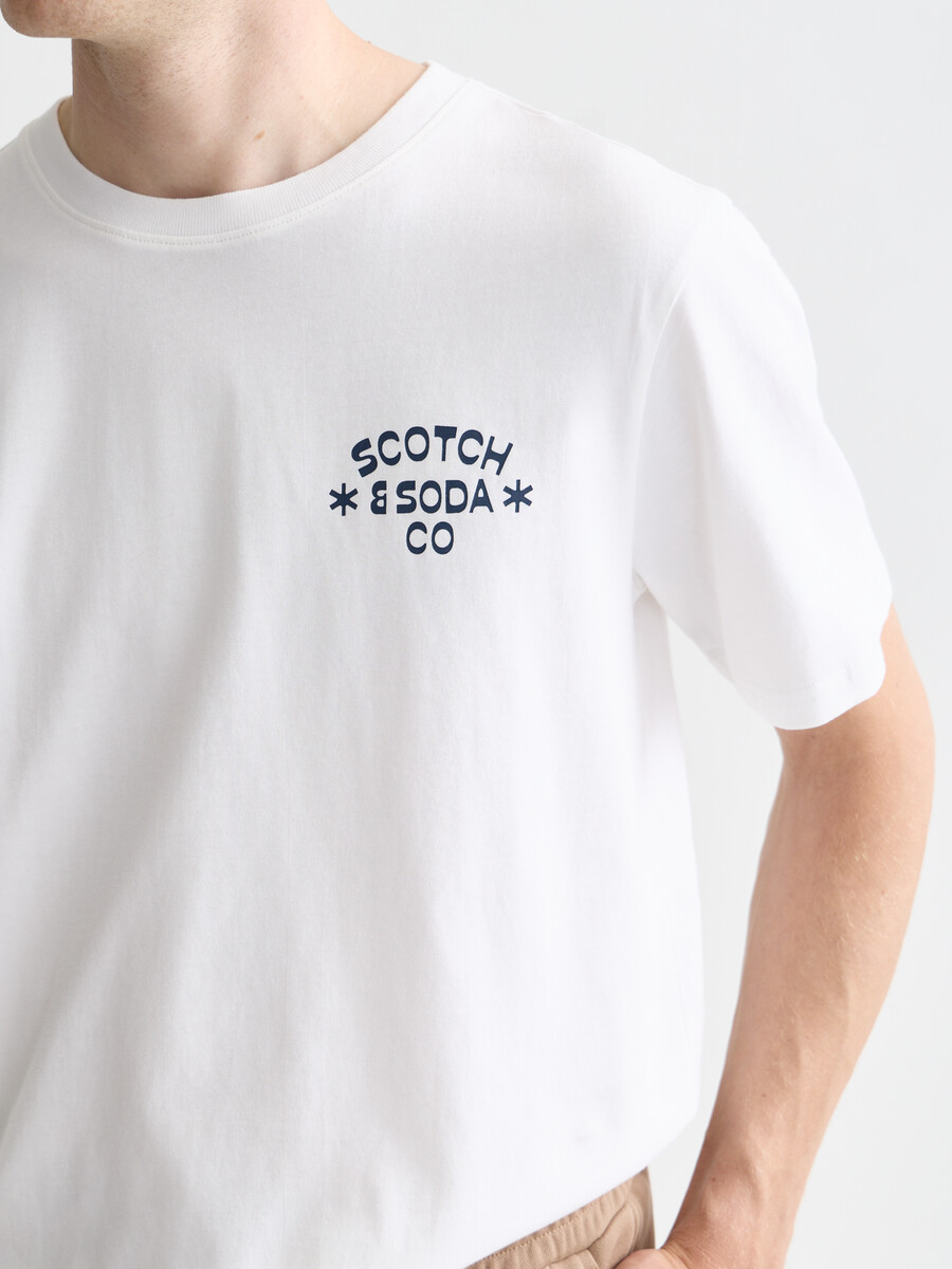 t-shirt regular fit con grafica sul petto